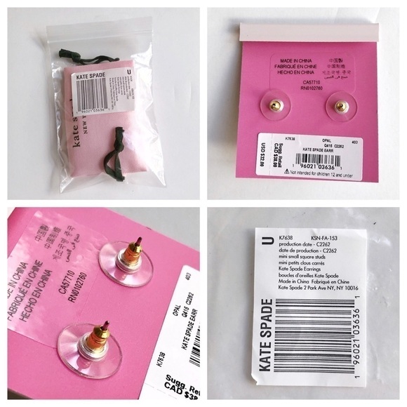 Kate Spade Mini Small Square Stud Earrings - Picture 10 of 11